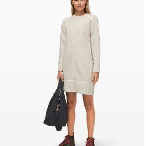 Lululemon On Repeat Dress Heathered Light Ivory SZ 4